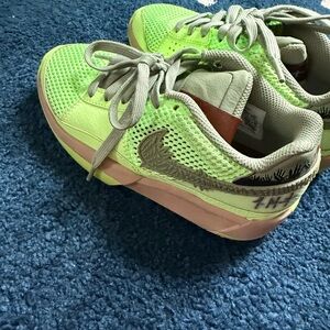 Nike Kids Shoes in Neon Green and Pink